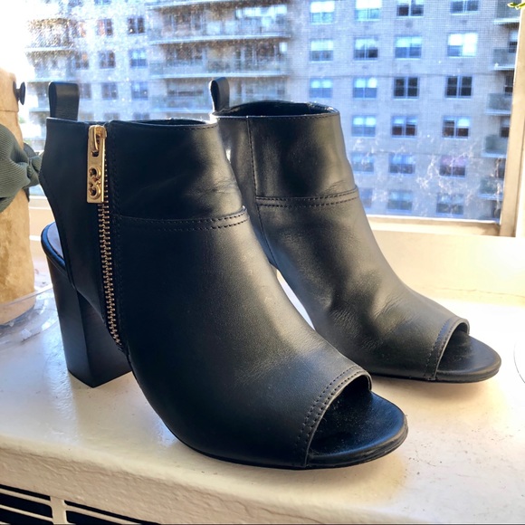 Cole Haan Shoes - Cole Haan peep toe black leather ankle booties